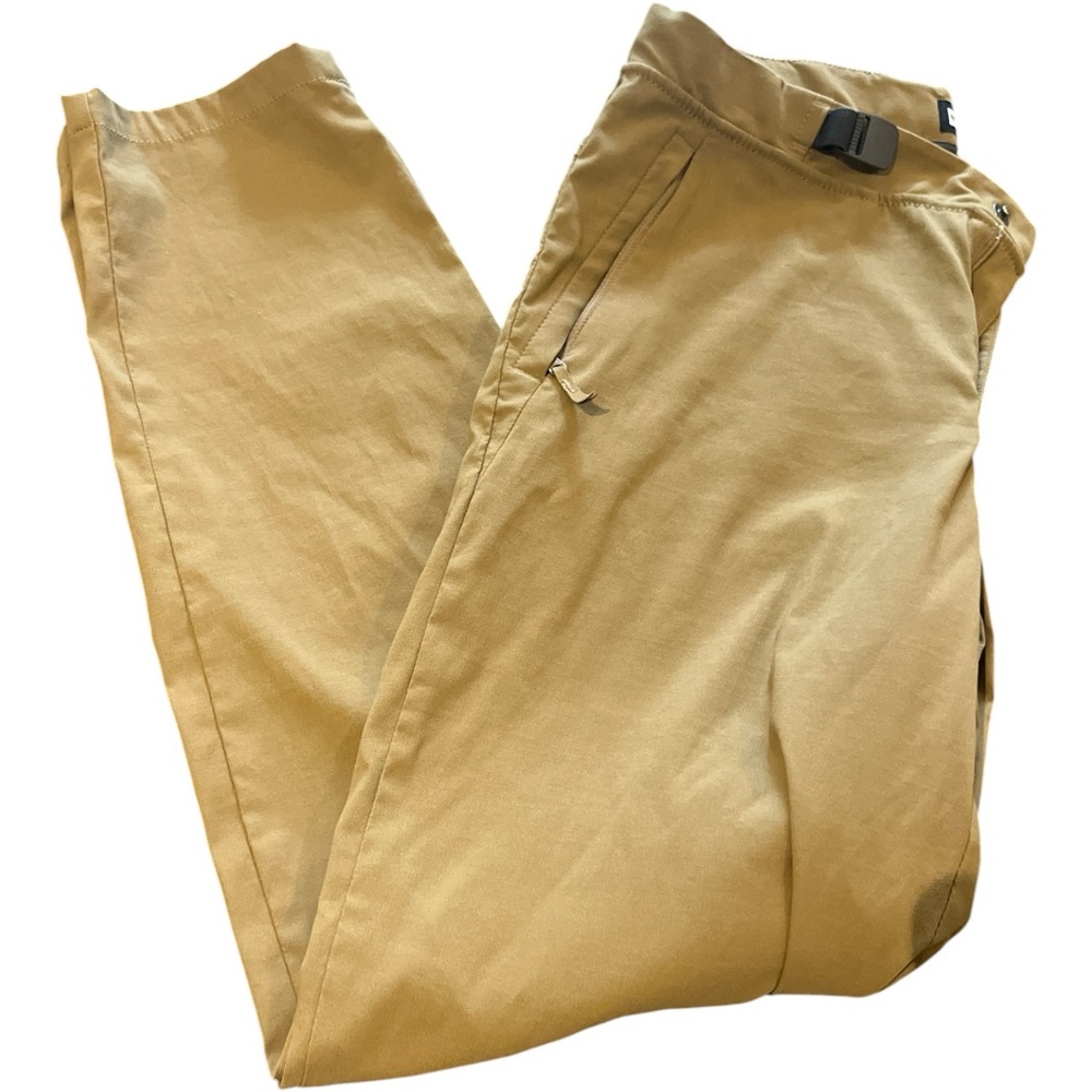 MEC Youth Pants Size 16 Taupe Tan Casual Hiking Tapered High Rise Minimalist